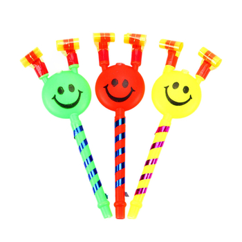 Fluier dragon cu două coarne, față zâmbitoare, telescopic din plastic (14+, unisex)