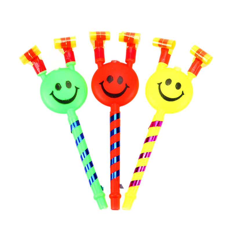 Fluier dragon cu două coarne, față zâmbitoare, telescopic din plastic (14+, unisex)