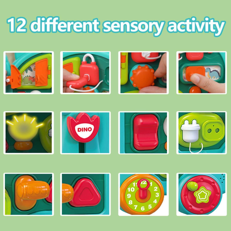 Višefunkcionalna Busy Board Montessori glazbeno-obrazovna igračka za 0–3 godine (Materijal: ABS; Brend: JUNCA; Pakiranje: šarena kutija; Kategorija: glazbeno-obrazovne igračke; Starost: 0–3 godine)
