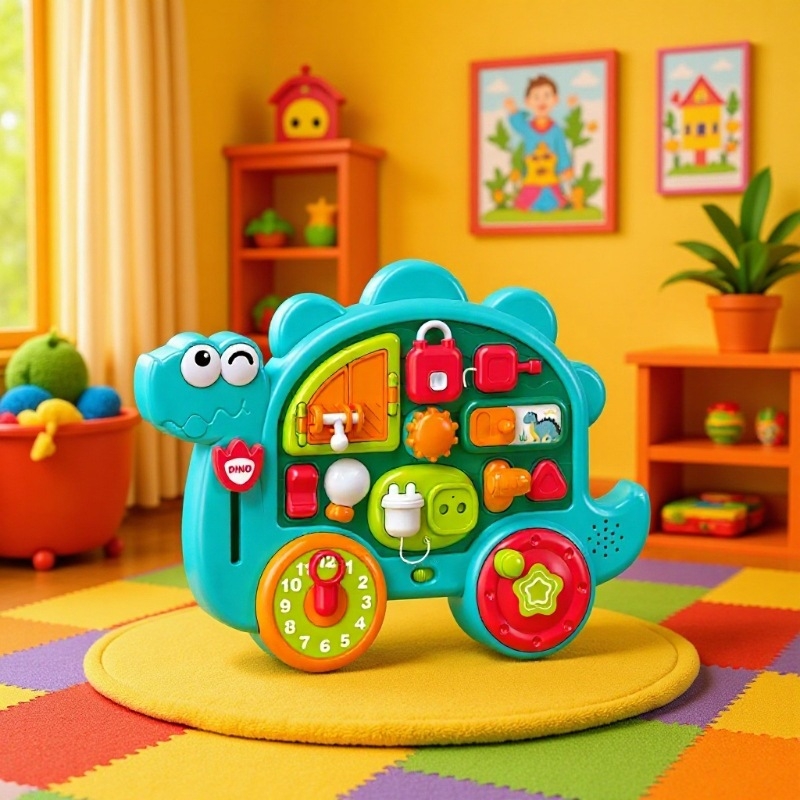 Višefunkcionalna Busy Board Montessori glazbeno-obrazovna igračka za 0–3 godine (Materijal: ABS; Brend: JUNCA; Pakiranje: šarena kutija; Kategorija: glazbeno-obrazovne igračke; Starost: 0–3 godine)