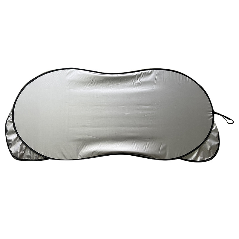 Auto vizir za sunce s tiskom logotipa, pričvršćivanje klipsom, materijal: srebrna traka, težina 150 g, jednostavan stil