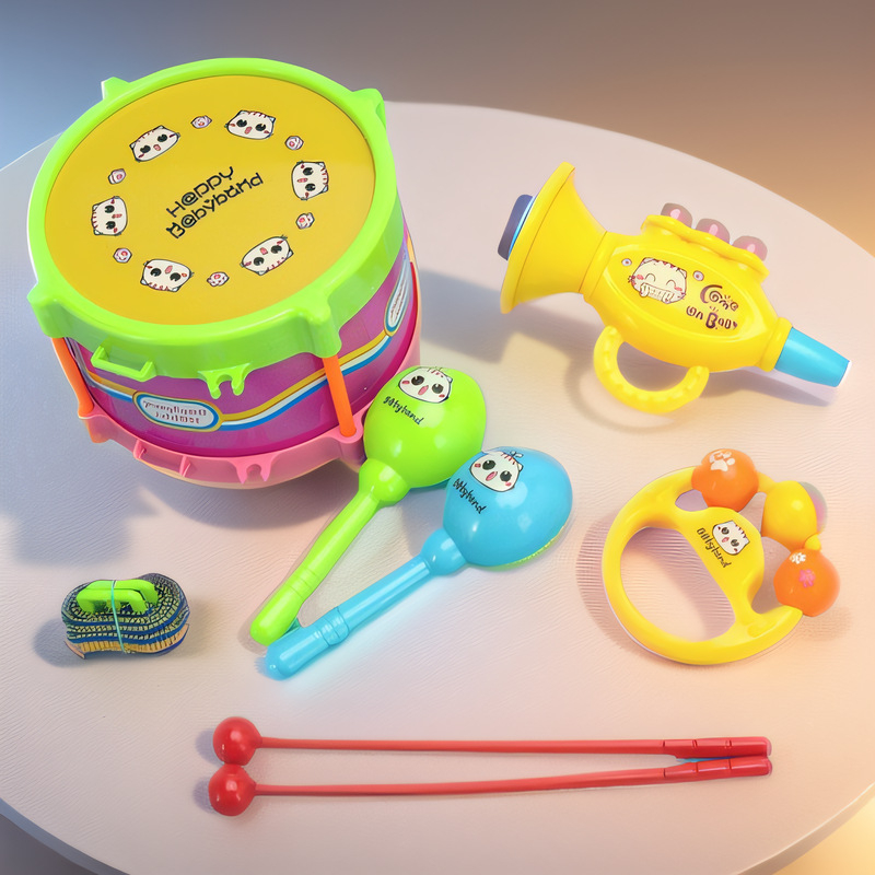 Petodjelni plastični zapadni udaraljka set za bebe – Elegant brend, za djecu 0–3 godine