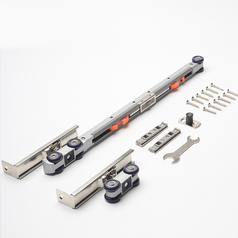 Dvosmjerni tiho demperski vodilica kotačić za klizna vrata – nosivost 60-100 kg, materijal: cink legura + metal + POK, Cam Track, pogodno za masivna drvena/nerđajuća/minimalistička vrata