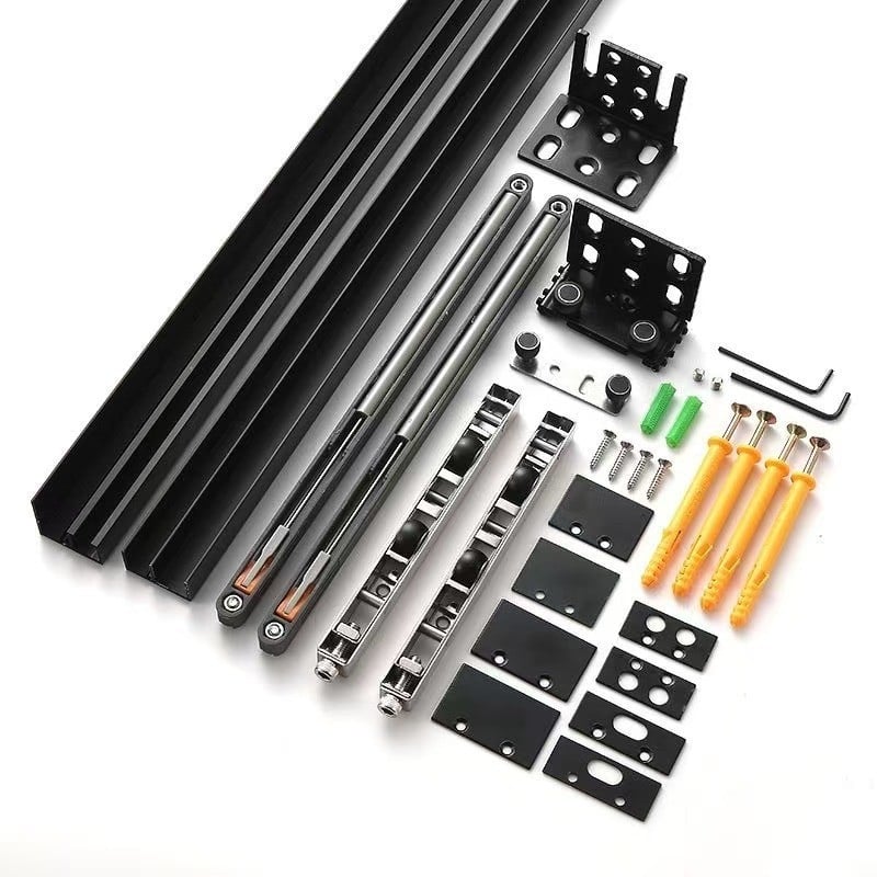 Хардуер за врати Ghost Door за плъзгащи врати с невидим релсов път — алуминиева сплав, товар до 80 кг, модерен стил