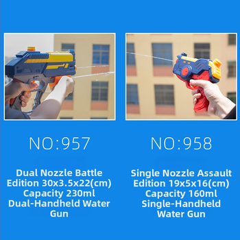 Dječji ručni vodeni pištolj – plastika; funkcija raspršivanja vode; pritiskom za raspršivanje; pogodno za djecu 4–6 godina