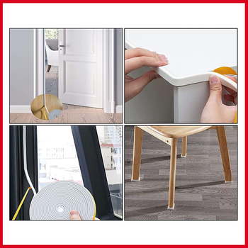 Bandă EVA cu plasă pentru uși și ferestre — autoadezivă, etanșare la curent de aer, izolare fonică, anti-șoc