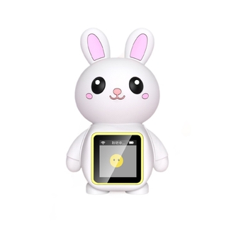 AI interaktív Bunnybot játék gyermekeknek, szilikon kivitel, dialógus robot, Wi‑Fi, memória nélküli, lítium akkumulátor, 4–6 éveseknek