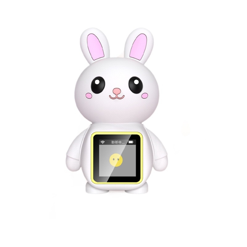 AI interaktív Bunnybot játék gyermekeknek, szilikon kivitel, dialógus robot, Wi‑Fi, memória nélküli, lítium akkumulátor, 4–6 éveseknek