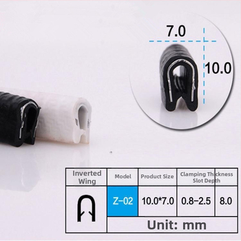Bandă de etanșare în formă de U pentru automobile, cu cadru din oțel, etanșare metal-rubber pentru uși și ferestre, rezistentă la temperaturi înalte