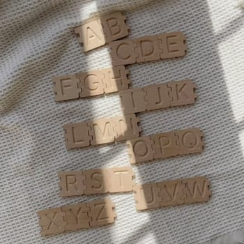 Montessori drveni alfabet – engleska abeceda, rani edukativni puzzle sa velikim i malim slovima, DIY prilagodba i logotip OEM