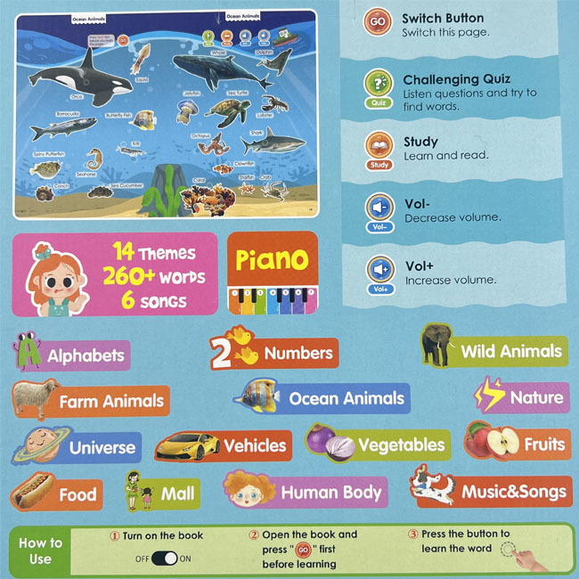 Obrazovni stroj priču za djecu 0–3 godine: glazba i govor, plastično kućište, bez memorije, razvoj vida i kognicije