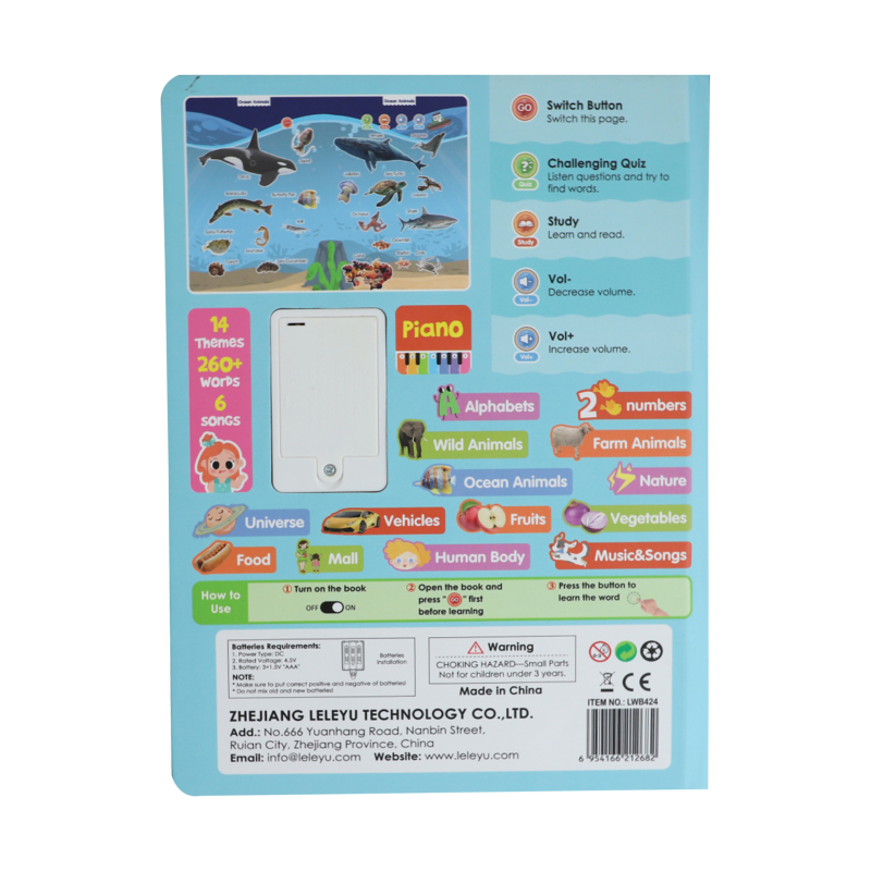 Obrazovni stroj priču za djecu 0–3 godine: glazba i govor, plastično kućište, bez memorije, razvoj vida i kognicije