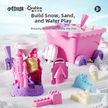 Set za igru na snijegu s lopaticom, kantom i alatom za snježne borbe – Plastične igračke za plažu/pijesak, u mrežastoj vrećici, za uzrast 4–6 godina