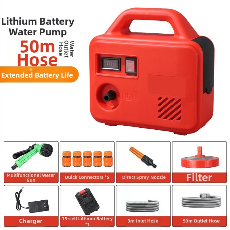 Yiwei YW-CSB6001 Pompa de apă externă reîncărcabilă – 21V, 150W, debit 13L, ieșire 3 cm