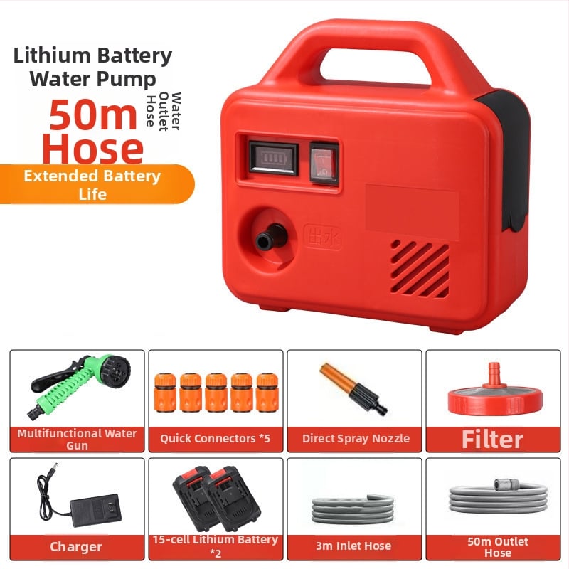 Yiwei YW-CSB6001 Pompa de apă externă reîncărcabilă – 21V, 150W, debit 13L, ieșire 3 cm