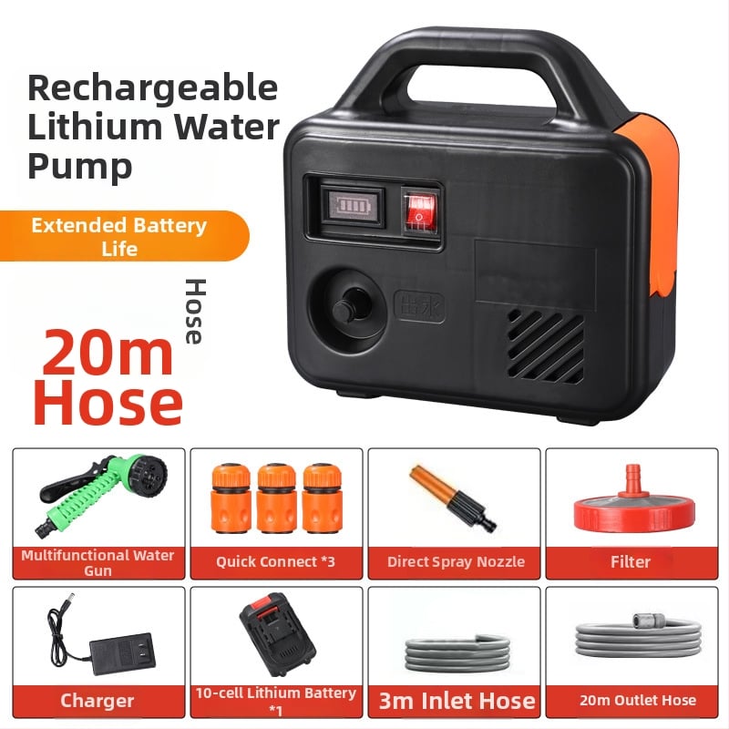 Yiwei YW-CSB6001 Pompa de apă externă reîncărcabilă – 21V, 150W, debit 13L, ieșire 3 cm