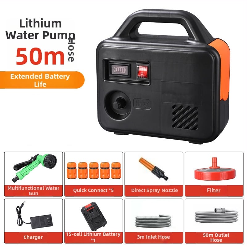 Yiwei YW-CSB6001 Pompa de apă externă reîncărcabilă – 21V, 150W, debit 13L, ieșire 3 cm