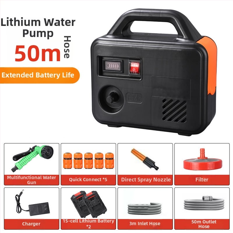 Yiwei YW-CSB6001 Pompa de apă externă reîncărcabilă – 21V, 150W, debit 13L, ieșire 3 cm