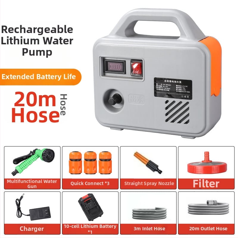 Yiwei YW-CSB6001 Pompa de apă externă reîncărcabilă – 21V, 150W, debit 13L, ieșire 3 cm