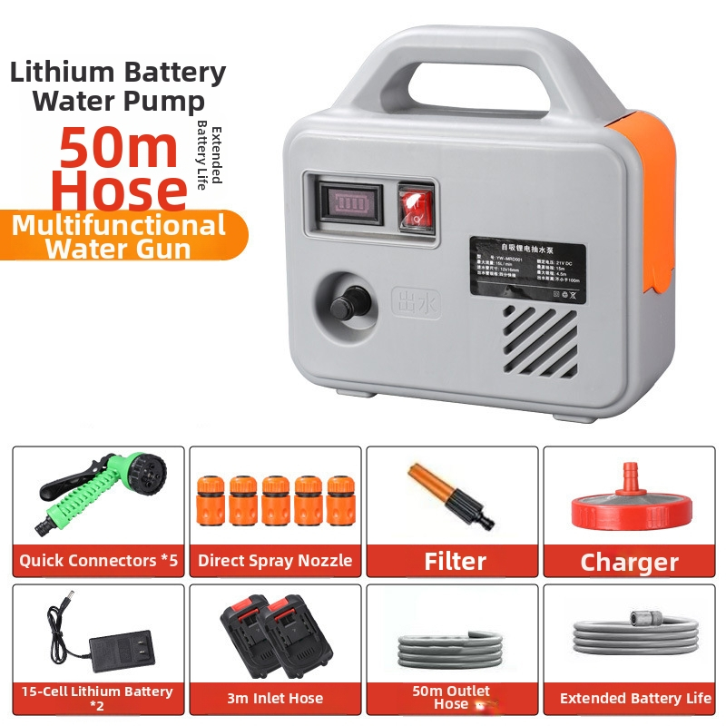 Yiwei YW-CSB6001 Pompa de apă externă reîncărcabilă – 21V, 150W, debit 13L, ieșire 3 cm