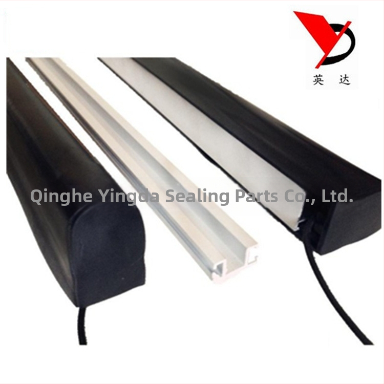 Bandă senzor din silicon pentru siguranță/coliziune, secțiune în profil tip D, model YD-35, -40°C până la 80°C, potrivită pentru uși automate AGV, autovehicule și utilaje