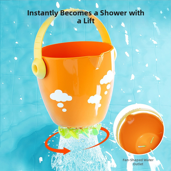 Detské kúpeľné hračky – kreslené mini sprchy a farebné vrstvené vedierka, plastové; 3–6 rokov; Značka: Magic fairy tale; 3C kategória: Iné hračky do 14 rokov