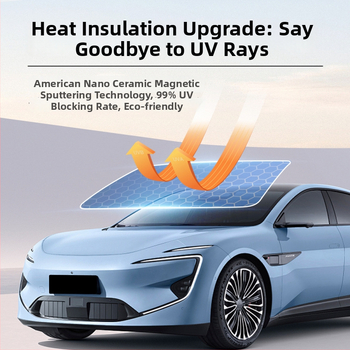 Automobilový okenný film – PET materiál; Svetelná priehľadnosť 50–70%; Tepelná izolácia 40–90%; UV ochrana 60–99%; Predné čelné sklo s nano keramickou izoláciou.