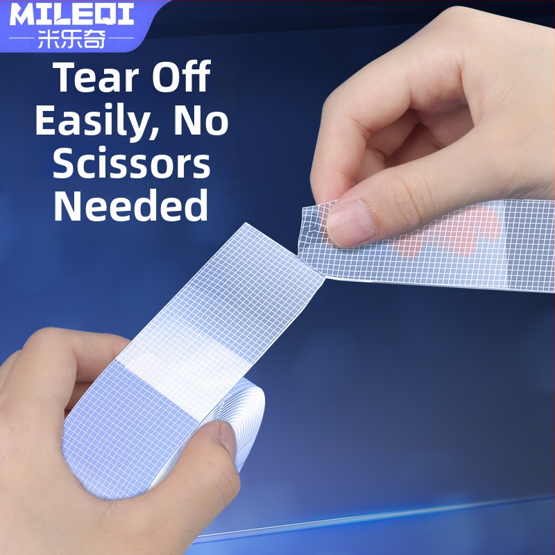 Nano mriežková obojstranná páska, priehľadná, prateľná akrylová lepivá vrstva; vysoká viskozita, silné priľnutie, -20°C až 80°C.