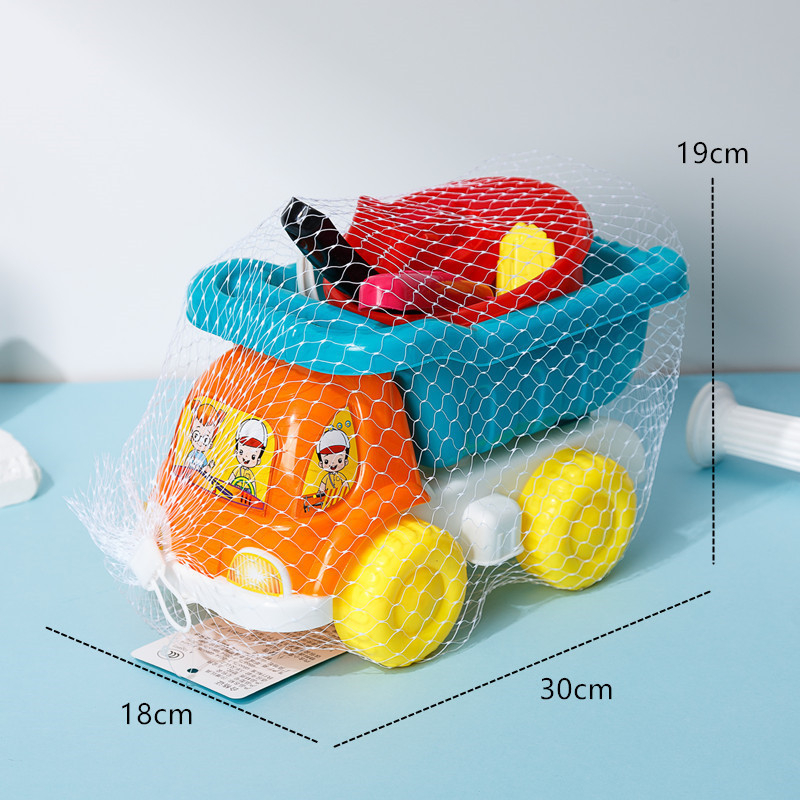 Dječji set igračaka za plažu - plastični set za igru s pijeskom i vodom, model stola za pijesak i vodu, pakiranje mrežicom, za djecu 4–6 godina