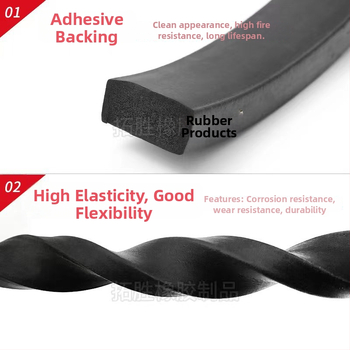Bandă de etanșare EPDM din spumă cu spate autoadeziv, cauciuc siliconic, rezistentă la temperatură, uzură și coroziune, pentru mașini, dispozitive, frigidere, uși și ferestre
