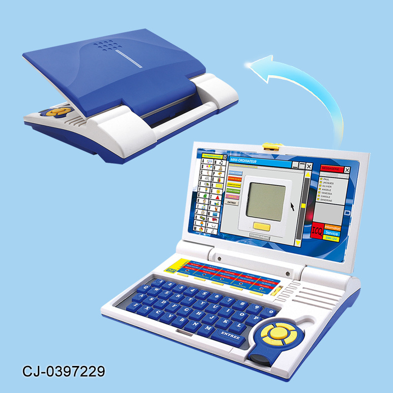 Gyerekeknek szóló tanuló-gép: LCD-kijelző, érintésre reagálás, zenei lejátszás; műanyag kivitel; elemről működik; 4-6 éveseknek