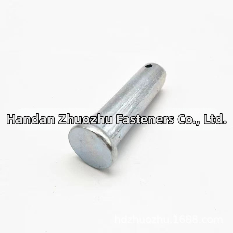 Știft cilindric cu gaură, cap plat – GB882, galvanizat, gradul 4.8