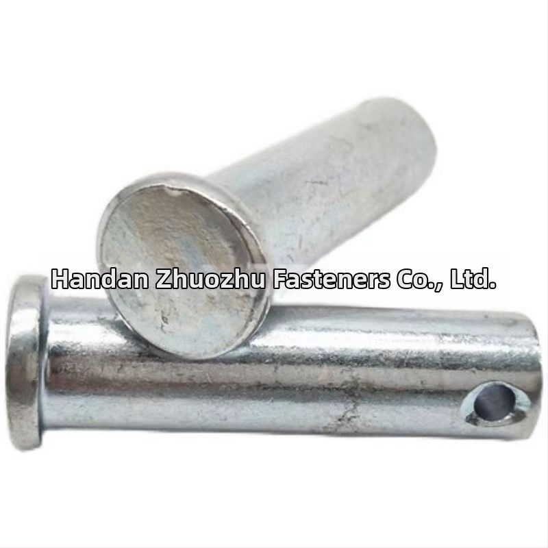 Știft cilindric cu gaură, cap plat – GB882, galvanizat, gradul 4.8