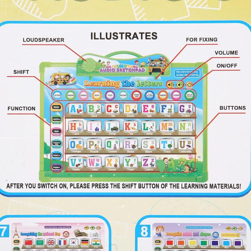 Čitačka olovka/uređaj za čitanje s roditeljsko-dječjim igrama i zvukom, plastično kućište, bez memorije, za djecu od 4 do 6 godina.