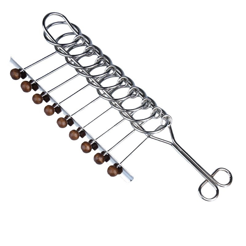 Rozsdamentes acél kilencláncos puzzle – fejleszti a gondolkodást; Kategória: kilenc lánc; Csomagolás: doboz