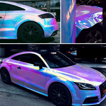 Ichiyu autó színváltó fólia – szivárvány minta, PVC anyag, ragasztóval történő telepítés, testreszabott feldolgozás, a jármű teljes külső felületére