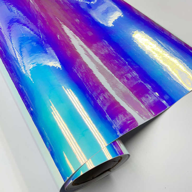 Ichiyu autó színváltó fólia – szivárvány minta, PVC anyag, ragasztóval történő telepítés, testreszabott feldolgozás, a jármű teljes külső felületére