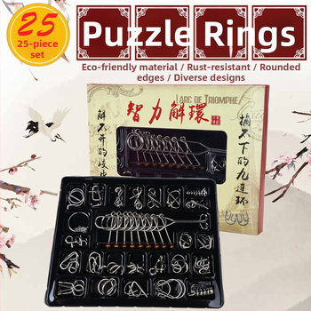 Kesiqi Kongming Lock slagalica – plastika, 36-dijelni set s devet veza, za uzrast 7–14 godina, pakiranje: šarena kutija