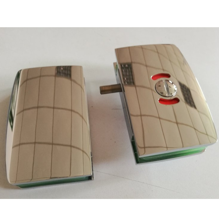 ST-H011-2 Teški mehanizam za staklena vrata od bakra, završetak polirani krom i brušeni nikl