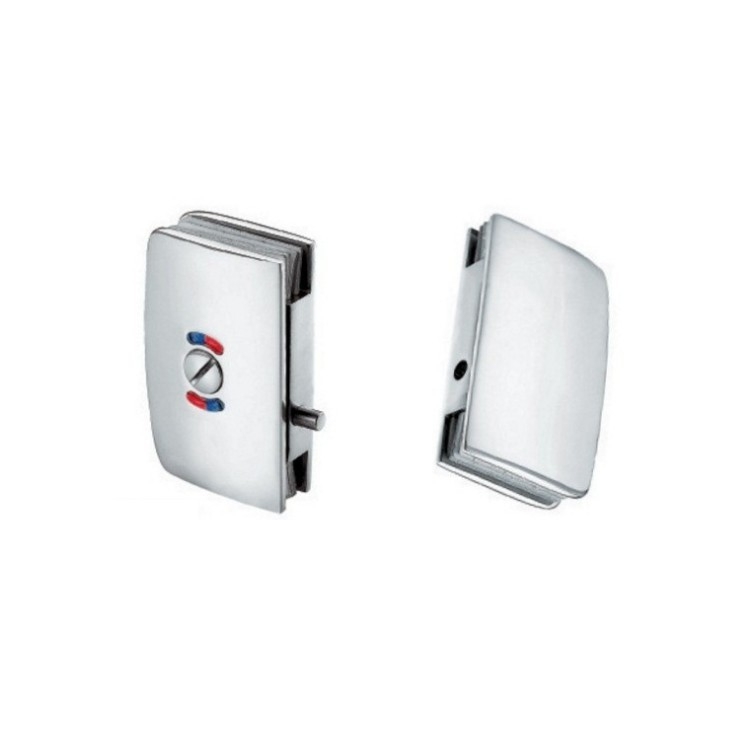 ST-H011-2 Teški mehanizam za staklena vrata od bakra, završetak polirani krom i brušeni nikl