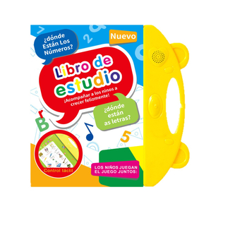Carte educativă interactivă în limba spaniolă pentru copii de 4–6 ani, cu atingere și sunet: alfabet și cifre, hârtie acoperită, alimentată cu baterie litiu