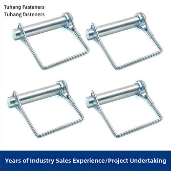 Road Trip D-tvarovaný pružinový zámok s tlačným uzáverom a skrutkami s krížovou hlavou – kruhová a štvorhranná hlava, lesklá galvanizácia