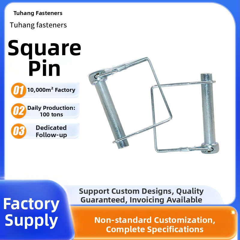 Road Trip D-tvarovaný pružinový zámok s tlačným uzáverom a skrutkami s krížovou hlavou – kruhová a štvorhranná hlava, lesklá galvanizácia