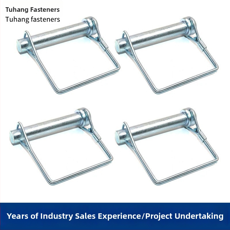 Road Trip D-tvarovaný pružinový zámok s tlačným uzáverom a skrutkami s krížovou hlavou – kruhová a štvorhranná hlava, lesklá galvanizácia