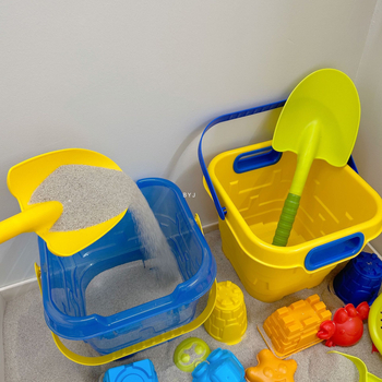 Set de Jucării pentru Plajă pentru Copii: Lopățică de Apă și Unelte pentru Săpat în Nisip — Găleată Inclusă, din Plastic, pentru Copii 4-6 ani