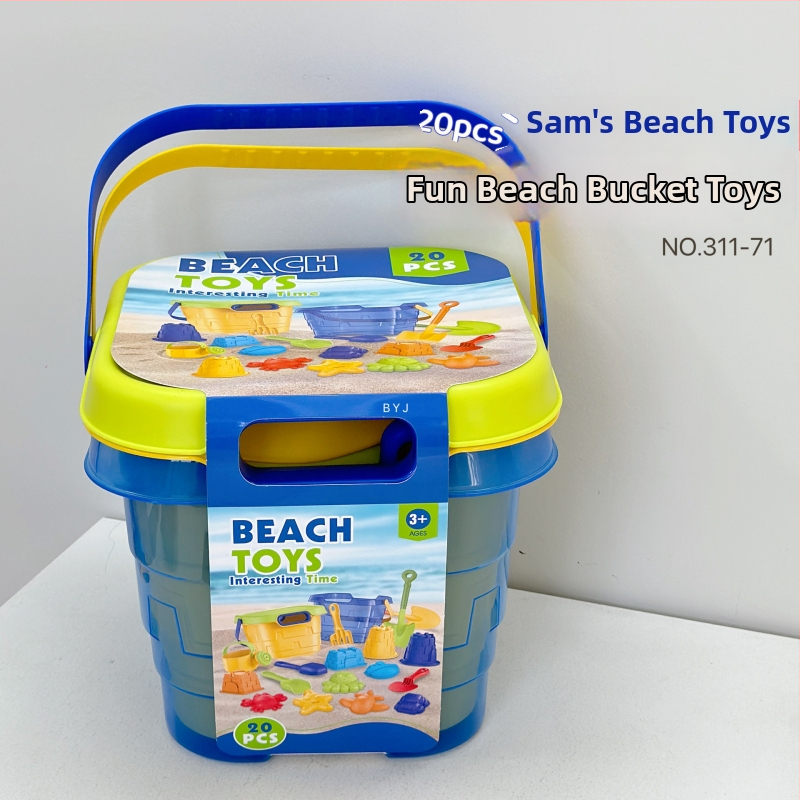 Set de Jucării pentru Plajă pentru Copii: Lopățică de Apă și Unelte pentru Săpat în Nisip — Găleată Inclusă, din Plastic, pentru Copii 4-6 ani