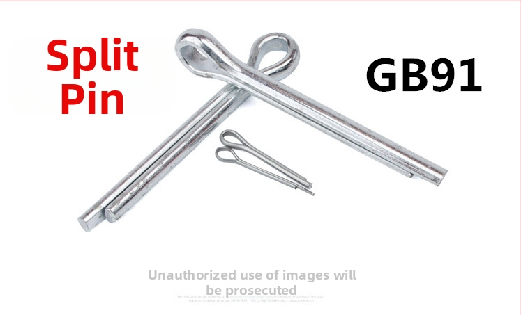 Hairpin poistný kolík, 4 mm, galvanizovaný GB91, oceľ s obsahom uhlíka Q235, spojovacie diely pre mechanický priemysel