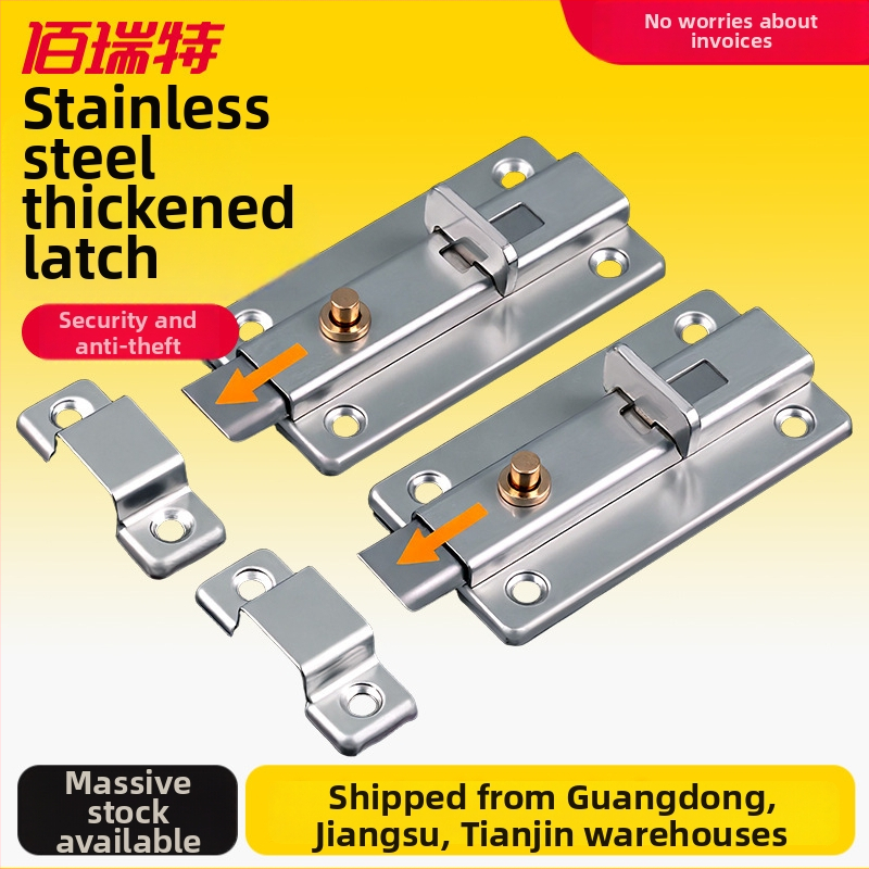 Bezpečnostná zámka dverí z nerezovej ocele s automatickým pružinovým mechanizmom; pre vnútorné dvere (izba/toaleta) – špecifikácie: (materiál: nerezová oceľ; mechanizmus: pružinový; funkcia: bezpečnosť; použitie: vnútorné dvere)