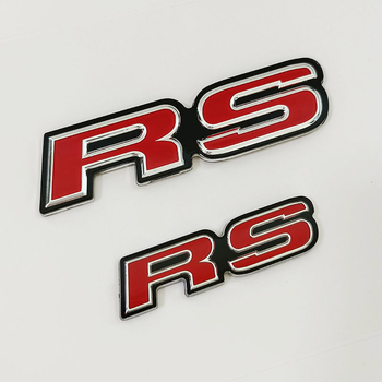 Autocolant pentru caroserie RS Letters Emblem, material acrilic, montaj adeziv, procesare personalizată