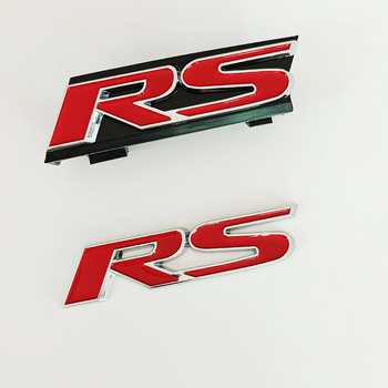 Autocolant pentru caroserie RS Letters Emblem, material acrilic, montaj adeziv, procesare personalizată